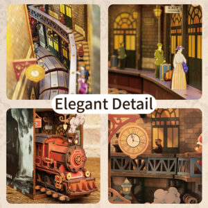 The Steam Age - 3D Puzzle Wood - Book Nook - immagine 8