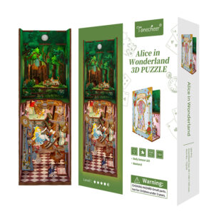 Alice nel Paese delle Meraviglie - 3D Puzzle Wood - Book Nook - immagine 8