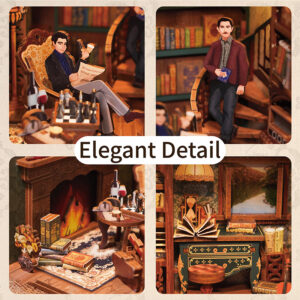 Violin Detective Agency - 3D Puzzle Wood - Book Nook Deluxe - immagine 5