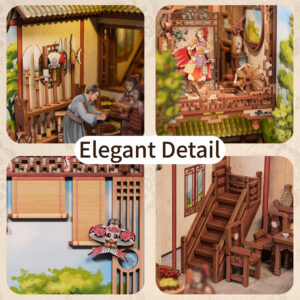 Ode of Mulan - 3D Puzzle Wood - Book Nook Deluxe - immagine 5