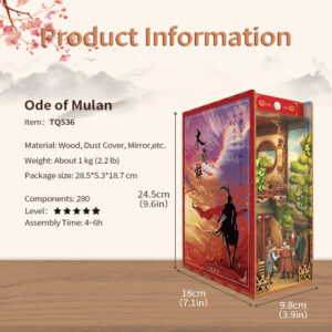 Ode of Mulan - 3D Puzzle Wood - Book Nook Deluxe - immagine 6