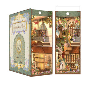 Shakespeare's Verse - 3D Puzzle Wood - Book Nook Deluxe - immagine 2